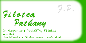 filotea patkany business card